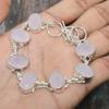 Pink Chalcedony Gemstone 925 Sterling Silver Handmade Amazing Jewelry Bracelet