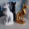 Egyptian Cat God Gold Decor Bastet Statue Commemorate Shaped Ornament Tabletop Resin Craft Desktop Adornment Sand Goddess