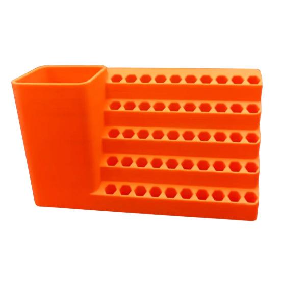 Screwdriver Bit Storage Box Large Capacity Multiple Compartments Universal Drill Bit Holder Perforated Board Organizer