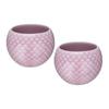 Uxcell 2-Piece Handmade Tea Bowl, 150ml5oz, Chinese-Japanese Ceramic Gongfu Tea Set, Purple, for Home or Gift