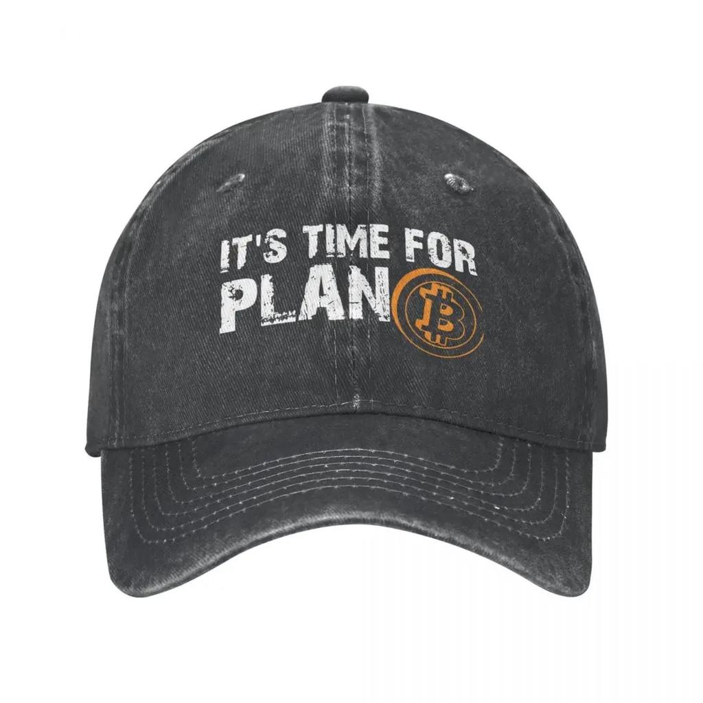 Hip Hop Denim It's Time For Plan B Bitcoin BTC Crypto Currency Baseball Caps Dad Cowboy Hats Blockchain Cap Hats