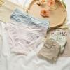 Women's Summer Thin Underwear Pure Cotton Crotch Seamless Mid-waist Sexy Lace Edge Girls Briefs
