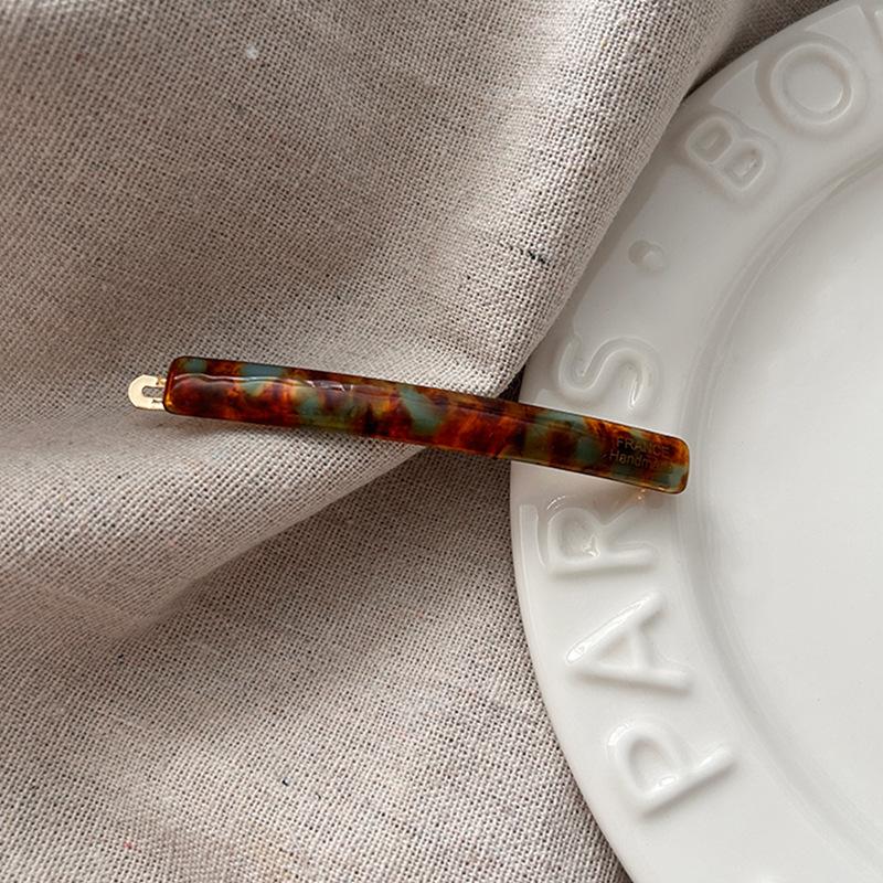 French Acetate Gradient Colorful Side Clamp Fashion Print Hair Clip Hairpins Barrettes For Girls Hair Accessories Headdress