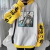 Anime Demon Slayer Tokitou Muichirou Hoodies Men Women Patchwork Casual Soft Streetwear Autumn Hip Hop Y2k Hooded Sweatshirts