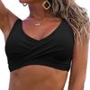Women  Bikini Top Tummy Swim Tops V Neck Bathing Suit Top No Bottom