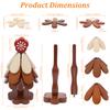 Wood Tree Trivet Set 4 Trivets + 1 Stand Christmas Tree Shape Trivet Desktop Protection Stored for Hot Dish/Bowl/teapot/hot Pot