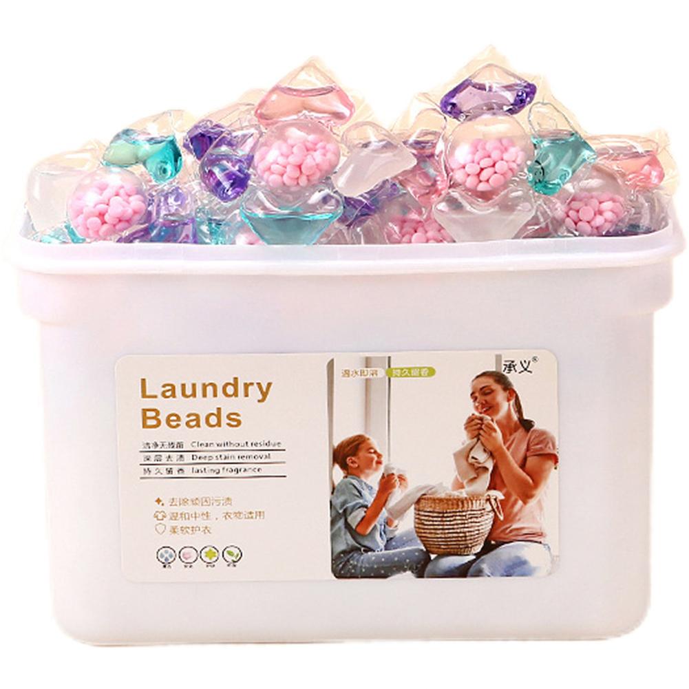 50/100Pcs Laundry Detergent Soap Box 5 In 1 Multi-purpose Strong Detergent Laundry Aroma Liquid Capsule Ball for Home Dormitory