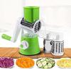 Rotary Cheese Grater Kitchen Mandoline Vegetable Slicer with 3 Interchangeable Blades Grater for Fruit Vegetables Nuts