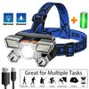 2022 LED Headlamp Strong Light Super Bright Head-Mounted Flashlight Outdoor Rechargeable Night Fishing Headlight 5 Light Sources