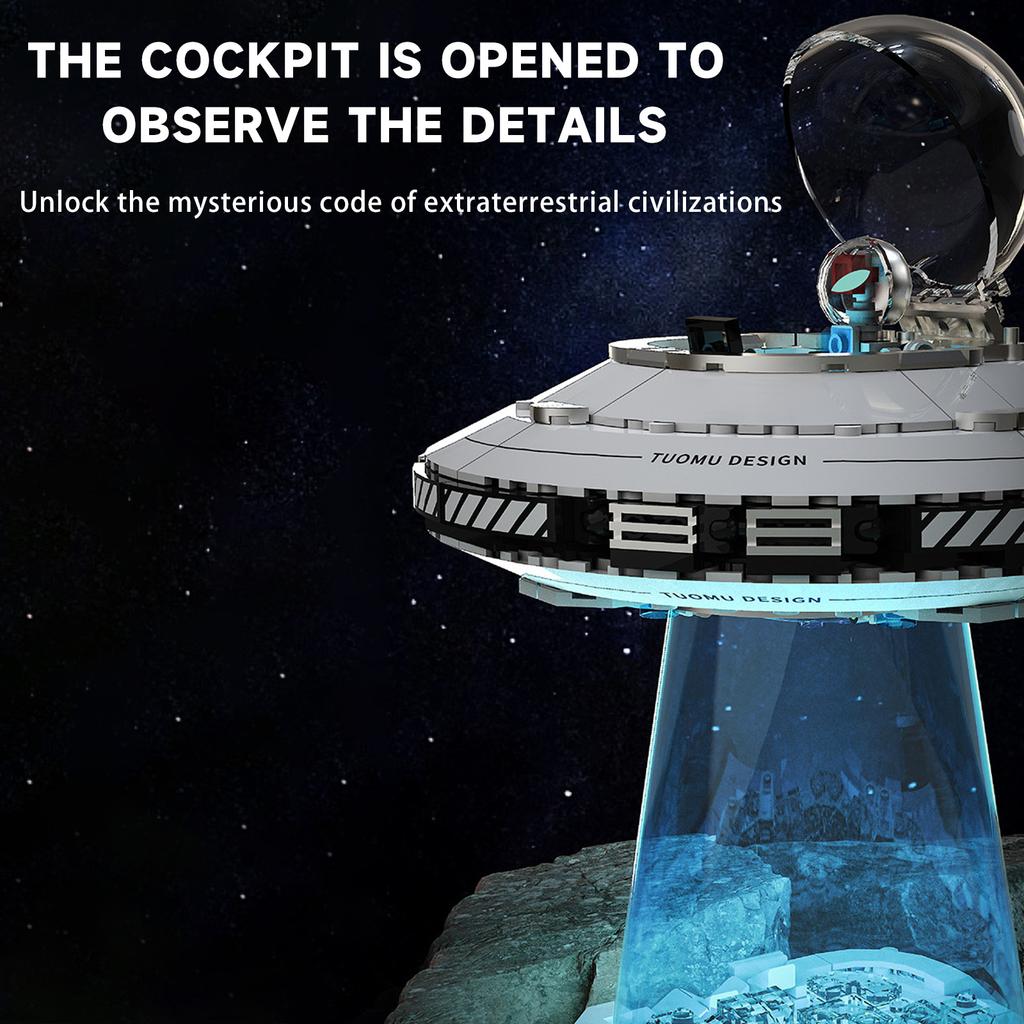 Space UFO Spaceship Building Set, Spaceship Kit, Creative Spaceship Series For Animation Fans, Suitable As A Gift For Children