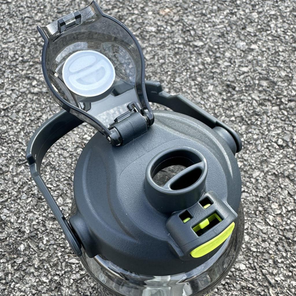 2000ml Water Bottle PC Plastic Leakproof High Capacity Sport Drinking Bottle with Straw for Gym Outdoor