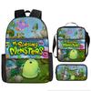 Monster Music Cartoon Animation Primary School Third or Fourth Grade Light Burden Reduction Primary and Secondary School Students Storage Bag