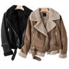Winter Women's Clothing Large Lapel Women's Thickened Motorcycle Suede Fur Coat
