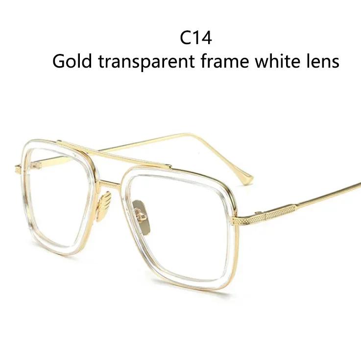 Luxury Steampunk Men Sunglasses Tony Stark Iron Man Sun Glasses Vintage Metal Eyewear Steam Punk Sunglass Uv400 Male Gafas