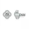 Moissanite Four-Leaf Clover Diamond Stud Earrings for Women - European and American Style