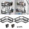 Bathroom & Shower Storage Solution Space Saving Rack Adhesive Shower Shelf Corner Rack Efficient & Functional Shelf