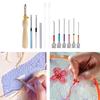 Punch Needle Set Punch Needle Tool with Seam Ripper Needle Threader for Beginner DIY Embroidery Floss Cross Stitching