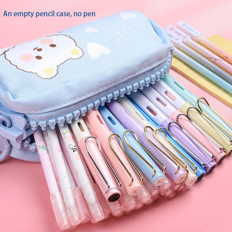 Creative Large Capacity Cartoon Animal Dog Pencil Case Kawaii Pencilcase School Supplies Pencil Bag Capacity Stationery Gifts