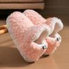 High-top Velvet Cotton Slippers for Women and Couples Can Wear Bags and Warm New Simple Casual Home Fluffy Cotton Boots