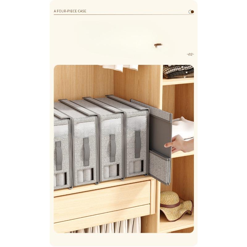 Nonwoven Sheet Organizer,Closet Organizer with Lid,Drawer Organizer