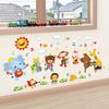Cartoon Animal Wall Sticker Music Party Plane Balloon Decor Kids Room Nursery Vinyl Removable Decals
