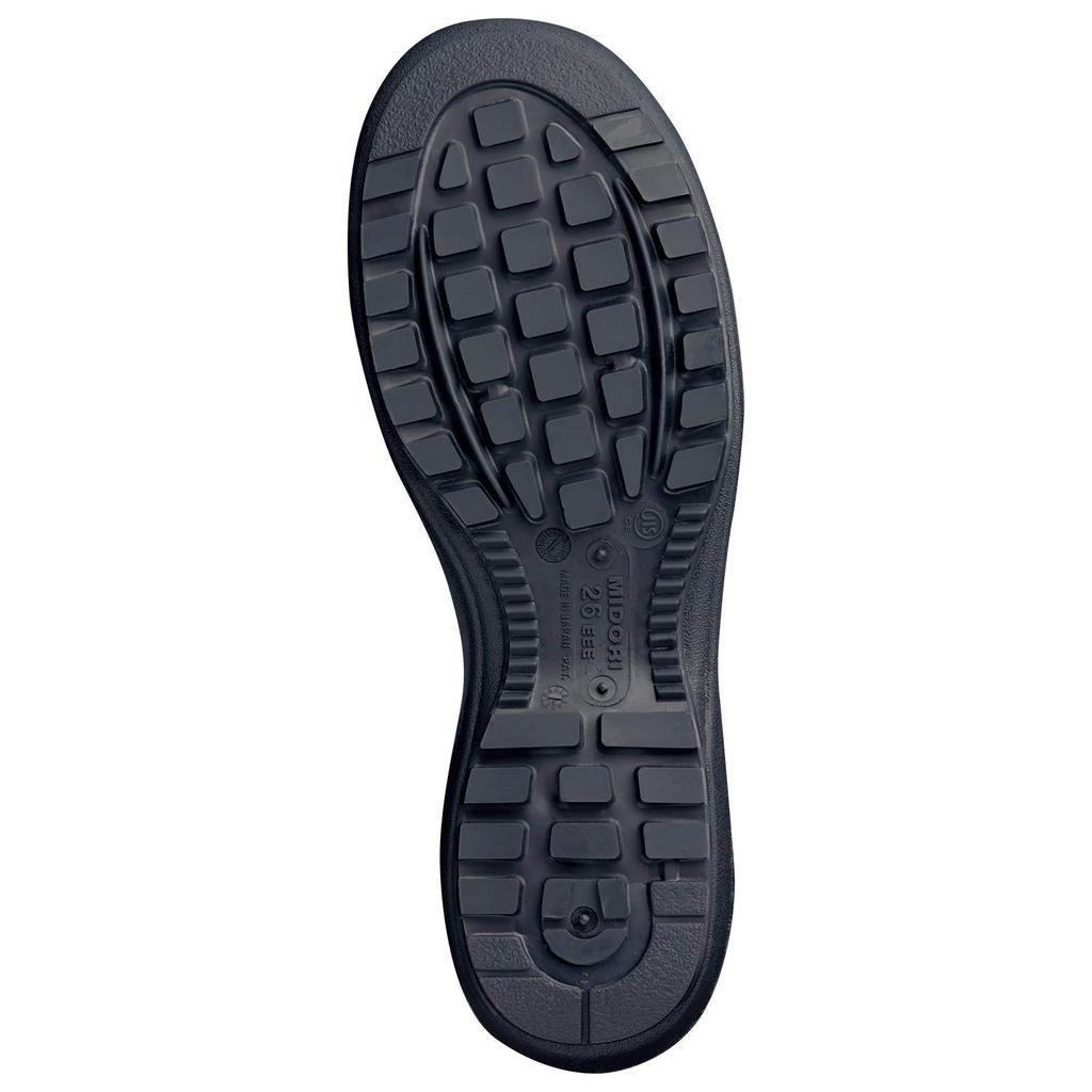 Rubber Tech Safety Shoes JIS Standard Long Shoes Regular Work Wide Toecap RT730F All Eyelets Black Cm [Midori Anzen] 27.0