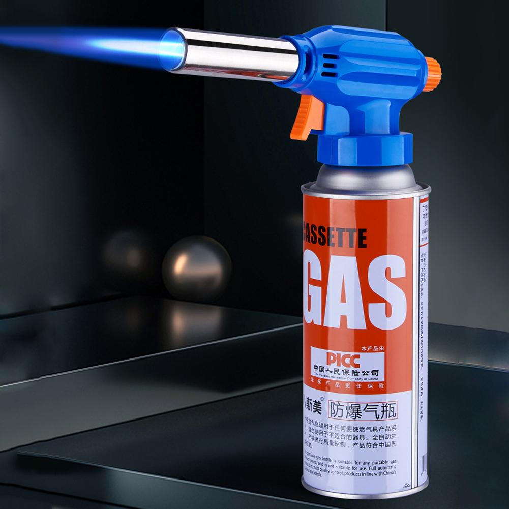 1300-Degree Portable Gas Flame Torch Flamethrower Kitchen Barbecue Flame Ignition Blowtorch for Cooking Welding Equipment