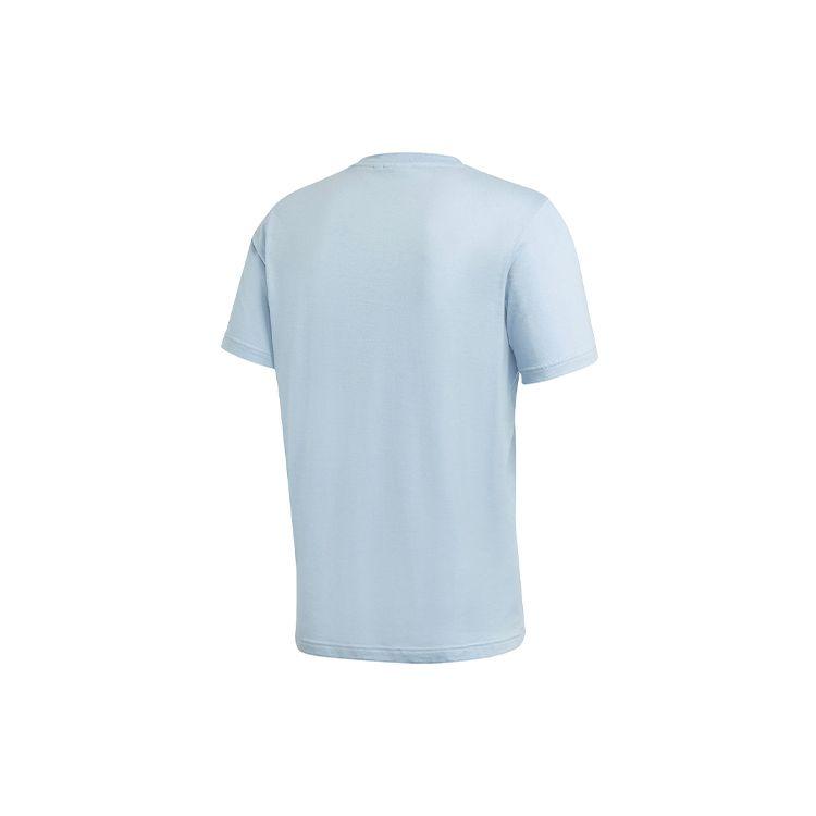 Adidas Originals Trefoil Logo Sports Short Sleeve T-Shirt Men Tops Pink Blue FM3794