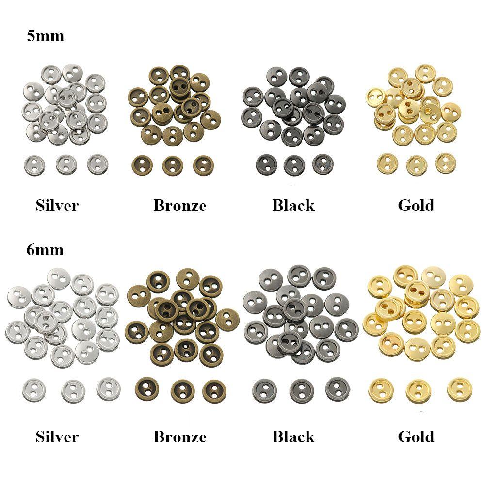 Two Holes Accessories Mini Metal Buttons Clothing Sewing Craft DIY Doll Clothes Dolls Strap Buckles