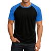 Men's Round Neck Contrast Color Raglan Short Sleeve Top T-shirt