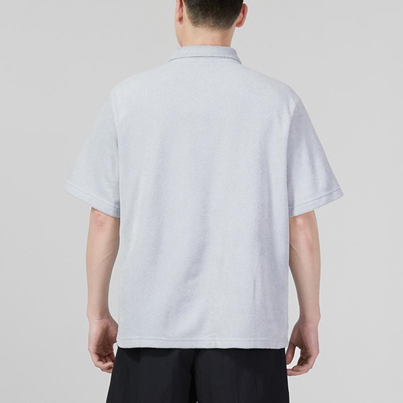 Nike Solid Color Casual Breathable Short Sleeve Polo Shirt Men Tops Grey DX0740-012