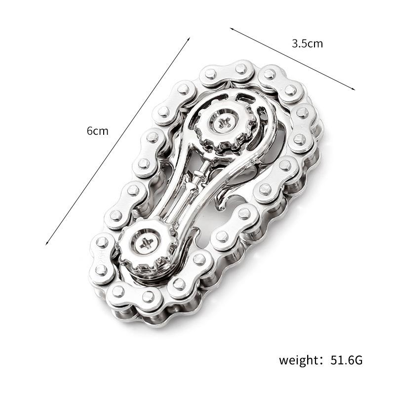 Sprockets Flywheel Fingertip Gyro Fidget Spinner Antistress Anxiety Metal Bike Chains EDC Spinner Fidget Toys For Adult Kids