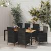 Day and Night - Day and Night Garden Dining Set 7 Pieces Black Synthetic Rattan