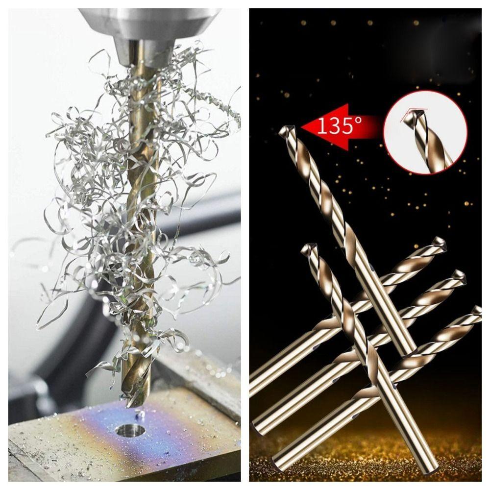 Wear Resistant Twist Drill Bit Cobalt Coated High Speed Steel Hole Opener Set Sturdy Multifunctional Metalworking Tool