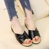 2024 Summer Flat Mom's Shoes Elderly Slippers Women's Cool Slippers External Wearing Slippers for Females