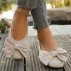 Ladies Shoes Slip On Women's Flats Outdoor Daily Flats Women Round Toe Bow Tie Soft Bottom Plus Size Shoes Female