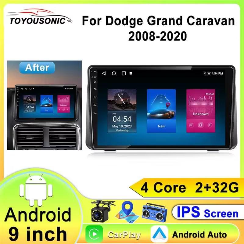 Car Radio Android For Chrysler Grand Voyager 5 2011 - 2015 For Dodge Grand Caravan 2008-2020 Player Multimedia GPS