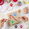 500 Pcs Dog Paw Dog Paw Sticker Colorful/Black Pet Dog Paw Sticker Hand Account Stickers  Children