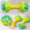 Colorful Hand-Cranked Bell & Ball Toy for Infants & Young Children - Safe ABS Material, Sensory Learning & Motor Skills