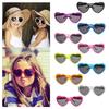Trend Fashion Heart Shape Sunglass Lovely UV400 Mirror Sun Glass Kids Adults Eyewear