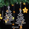 Christmas Xmas Tree Decoration Creative DIY Acrylic Hanging Ornaments Pendants Snowflake Snowman