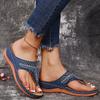 Spring and Summer Footwear Plus Size Wedge Sandals Thick Soled Flip-flops Women's Shoes
