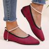 Fashion 2024 Hot Sale Shoes for Women One Kick Women's Flats Autumn Pointed Toe Solid Flat Casual Comfortable Large Size Shallow Shoes
