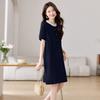 Short-sleeved Dress Women's Summer New Small Fashion Casual Straight Lapel Skirt