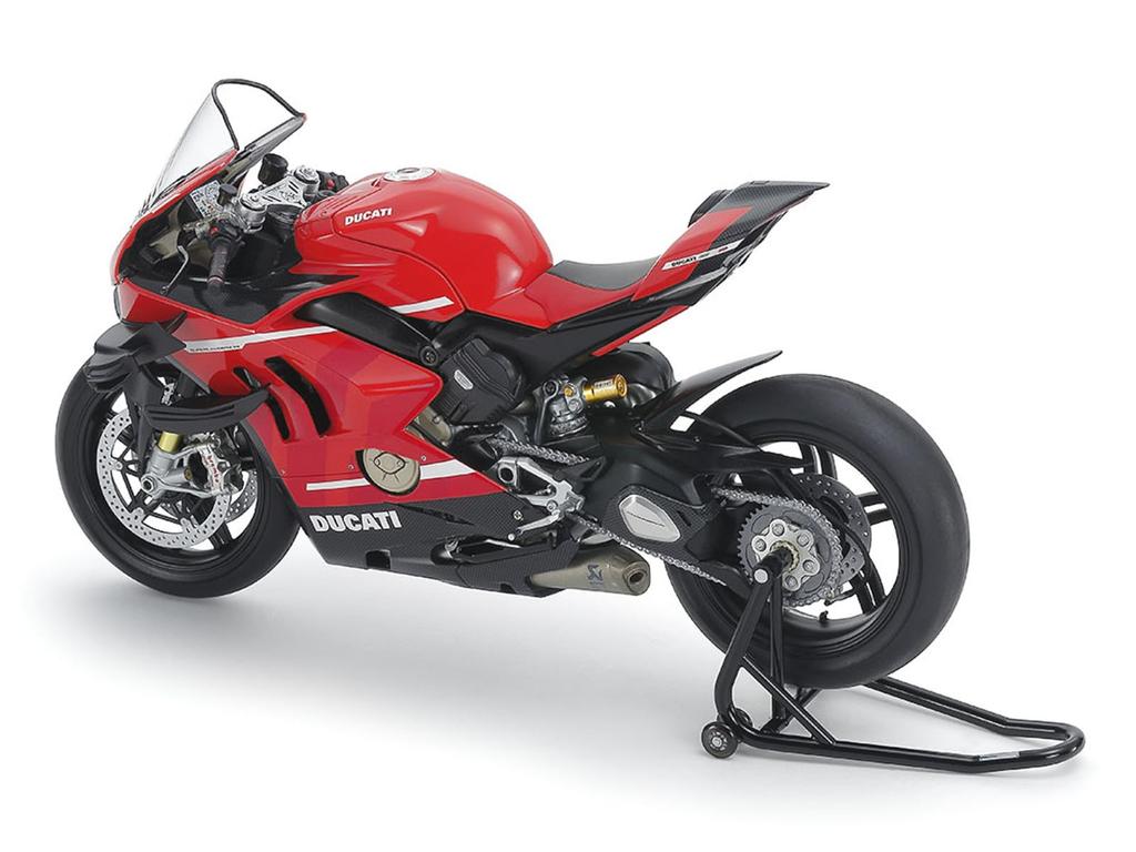 Tamiya Мотоцикл Серии 143 Ducati Superleggera V4 с Гоночным Комплектом Пластиковая Модель 14143 1/12 №. (Мотоцикл)