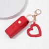 Mini Heart Mirror Lipstick Pouch: Portable Makeup & Coin Purse Keychain
