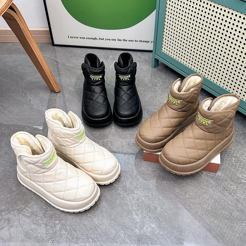 Snow Boots Women's 2024 Winter New Women's Shoes Short Tube Thermal Cotton Shoes Piled Thickened Shoes Women's Boots Shoes Women's MX7807