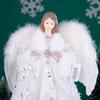 Christmas Doll Standing Treetop Figurine Angel In Gown Home Table Decoration Room Decor Statue Home Accessories Desk Decor