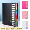 A4 12 Pages File Folders Rainbow Document Holder Organizer with Slash Pockets Desk Organizer YSL