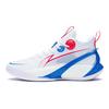 New LiNing Sonic 10 Youth Edition Abrasion Resistant Breathable Mid Top Basketball Shoes White Blue Teenagers ABPS013-4